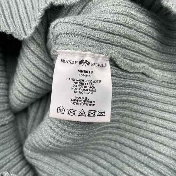 BRANDY MELVILLE Mint Green Ribbed Tank Sz XXS - Picture 4 of 6